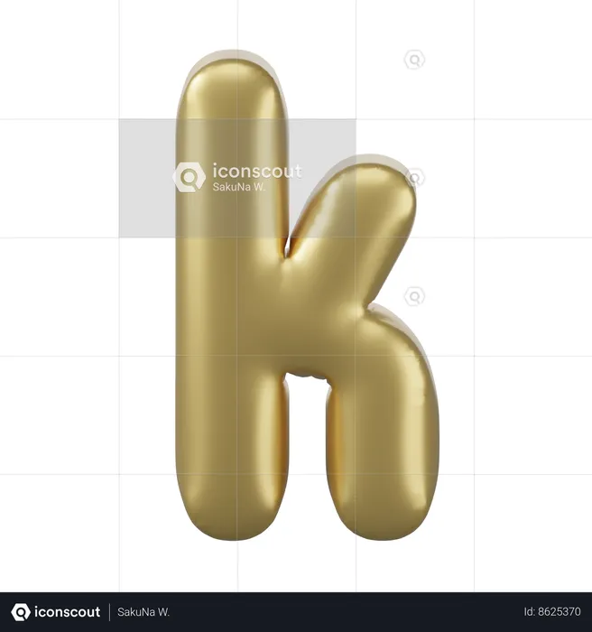 Alphabet K  3D Icon