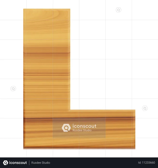 アルファベットのl  3D Icon