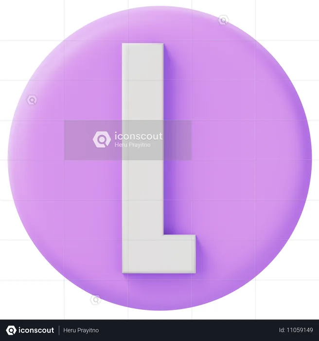 Alphabet L  3D Icon