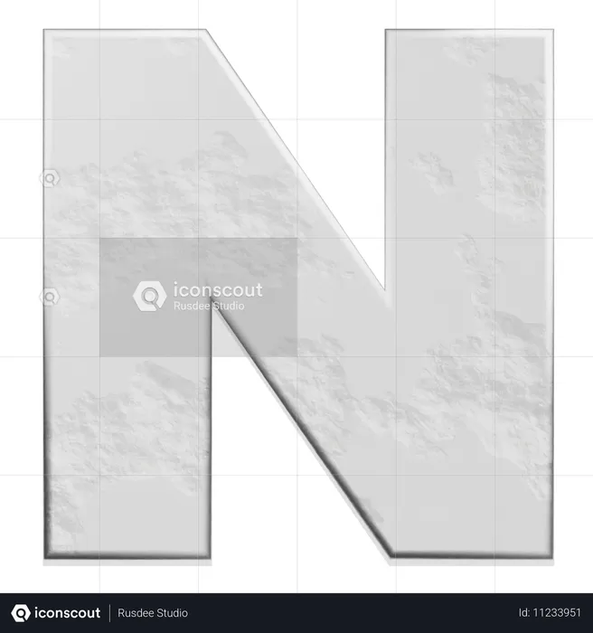 Alphabet N  3D Icon