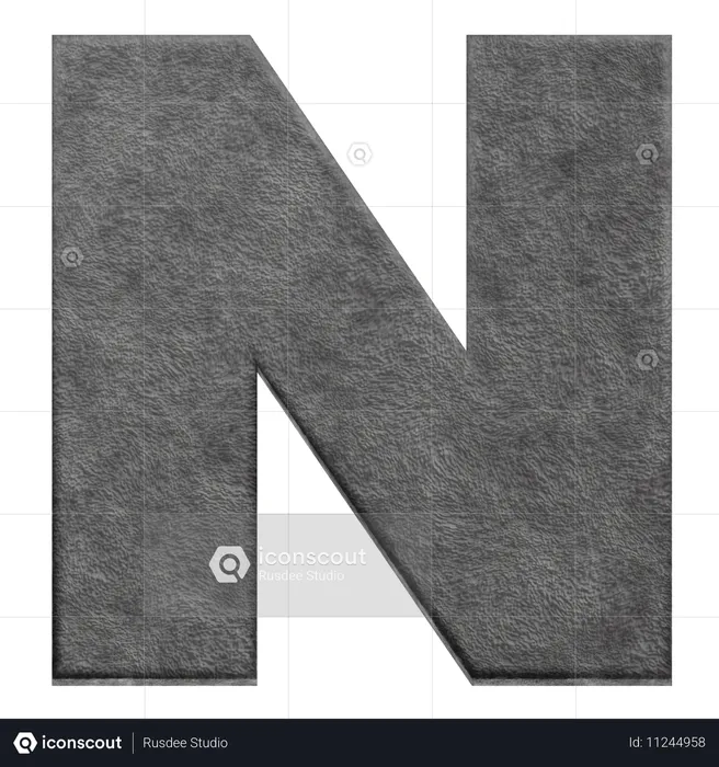 Alphabet N  3D Icon