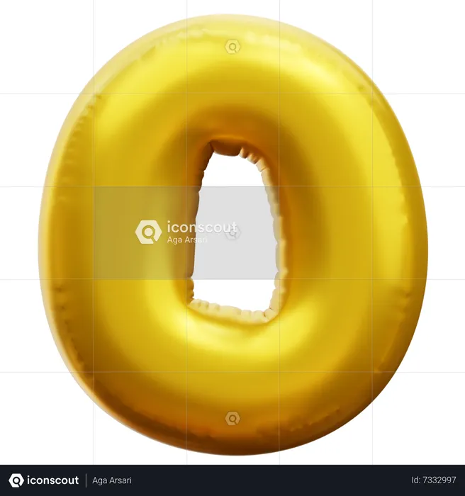 Alphabet o  3D Icon