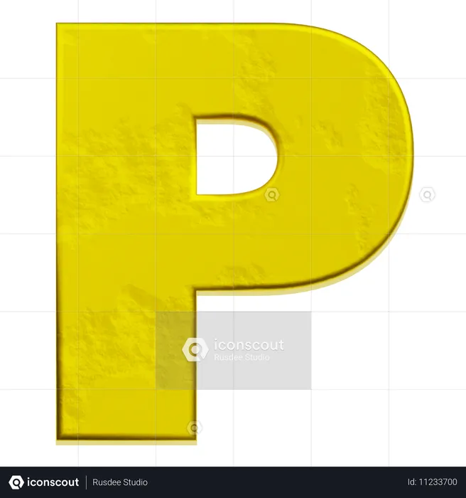 알파벳 p  3D Icon