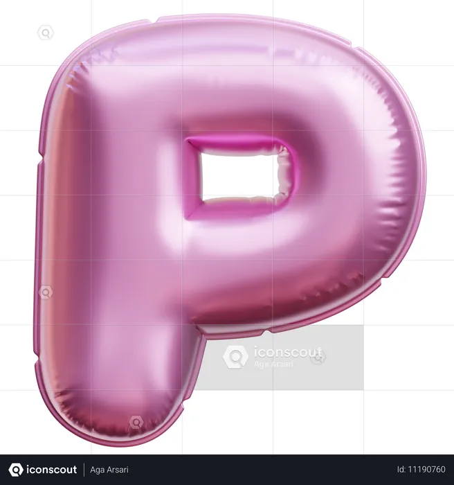 Alphabet P  3D Icon