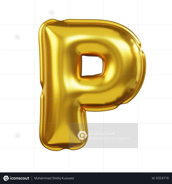 Alphabet p  3D Icon