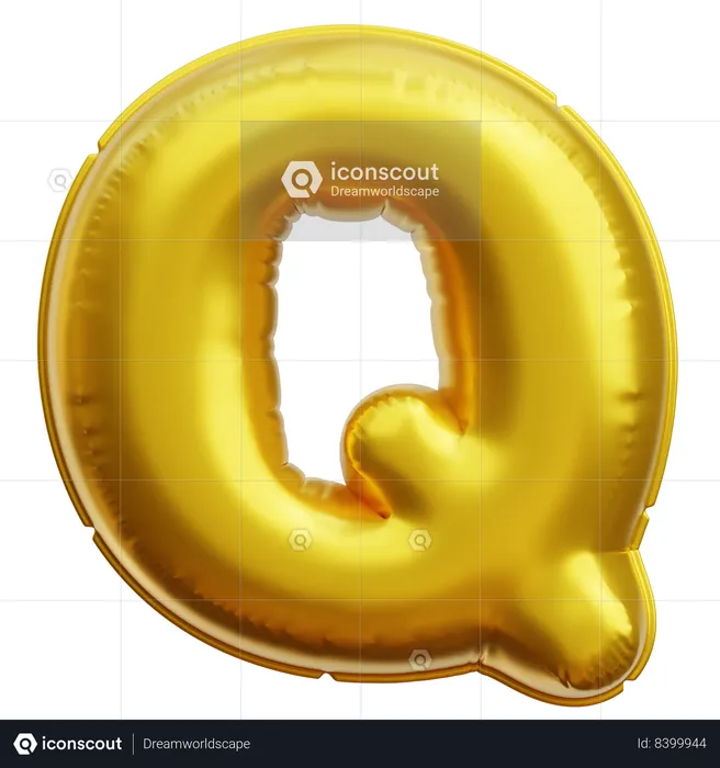 Alphabet q  3D Icon