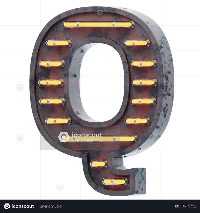 Alphabet q  3D Icon