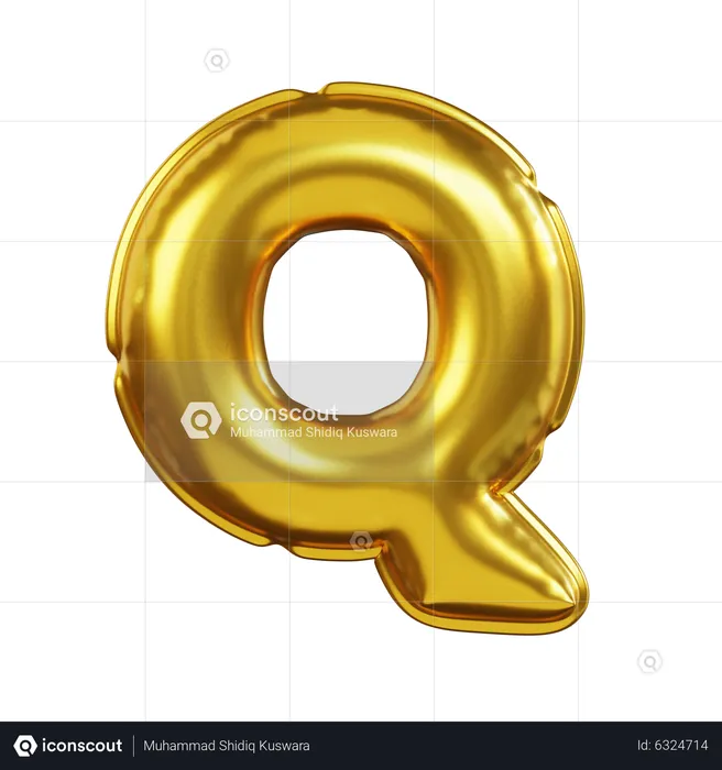 Alphabet Q  3D Icon