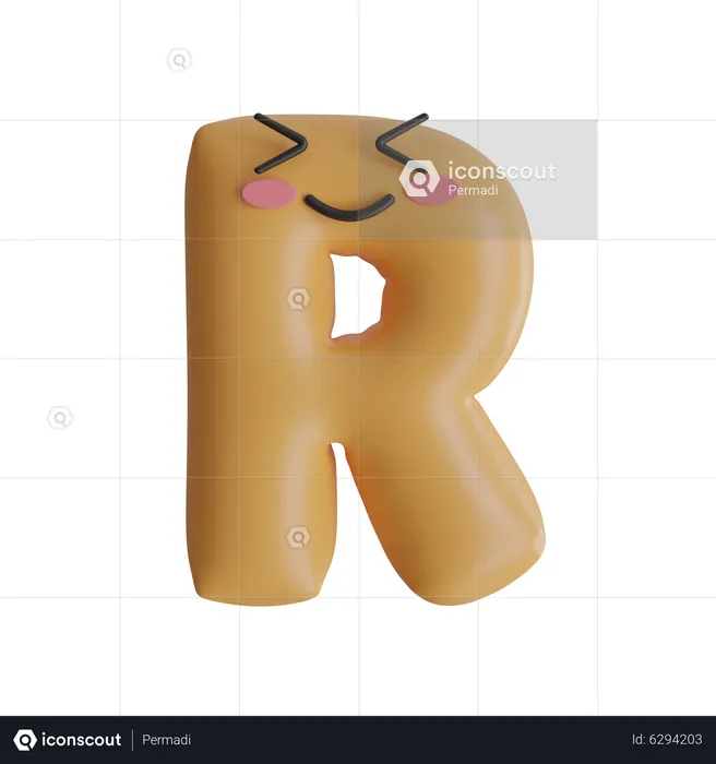 Alphabet R  3D Icon