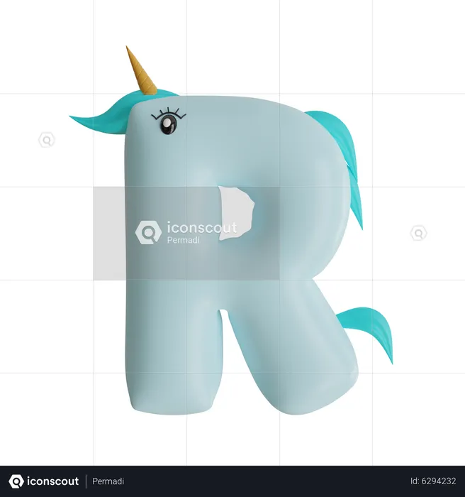 Alphabet R  3D Icon