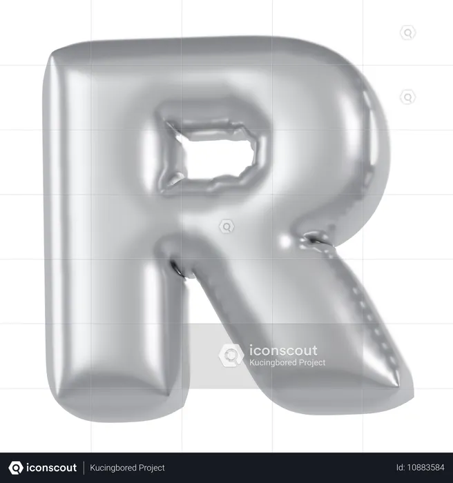 Ballon alphabet r  3D Icon