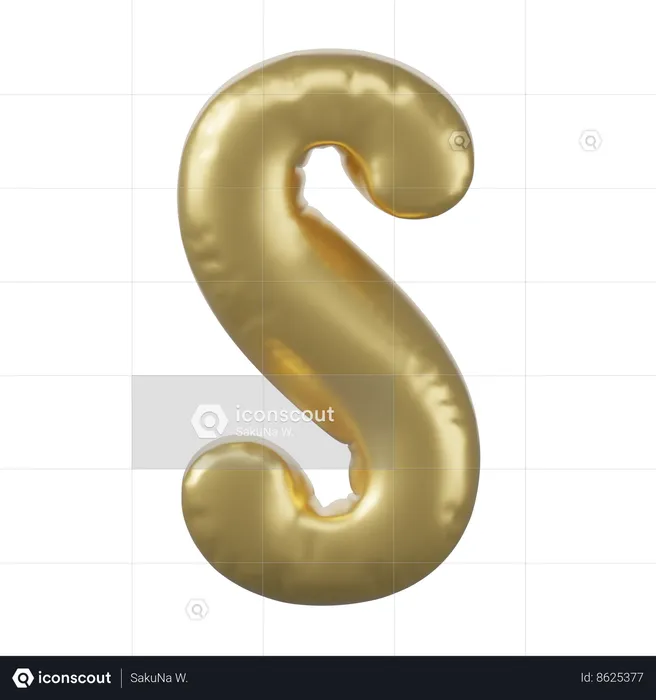 Alphabet S  3D Icon