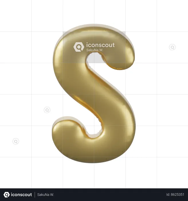 Alphabet S  3D Icon