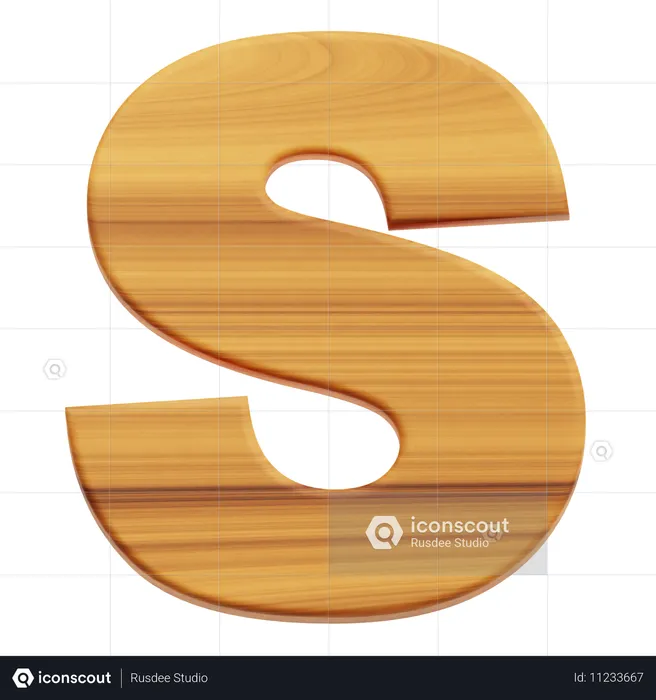 Alphabet S  3D Icon