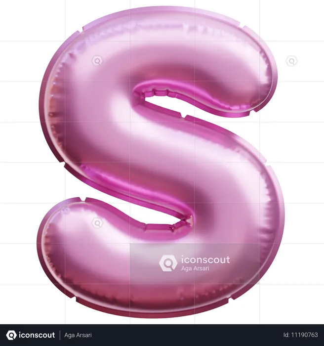 Alphabet S  3D Icon