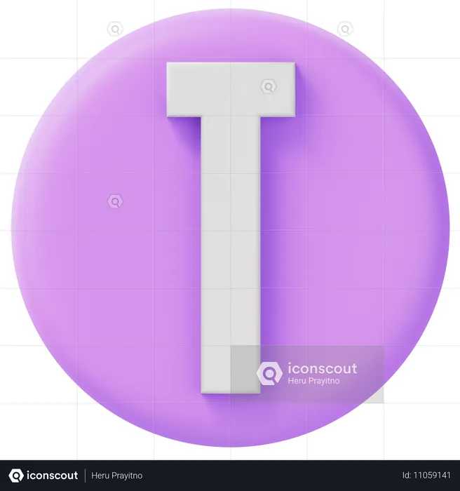 Alphabet-T  3D Icon