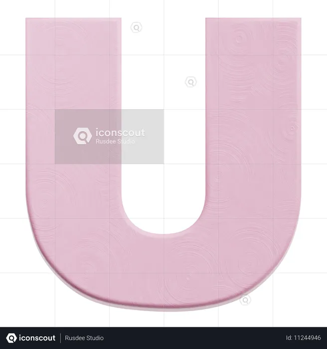 Alphabet U  3D Icon