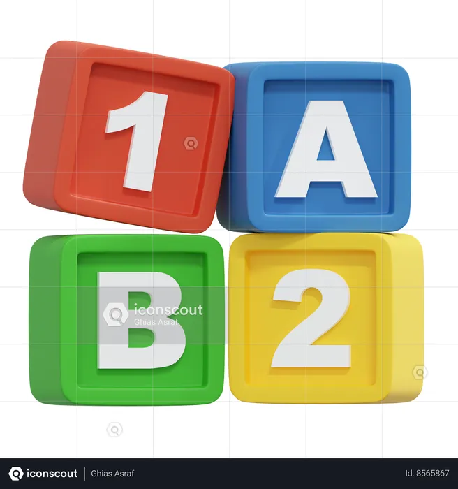 Alphabet Wooden Block  3D Icon