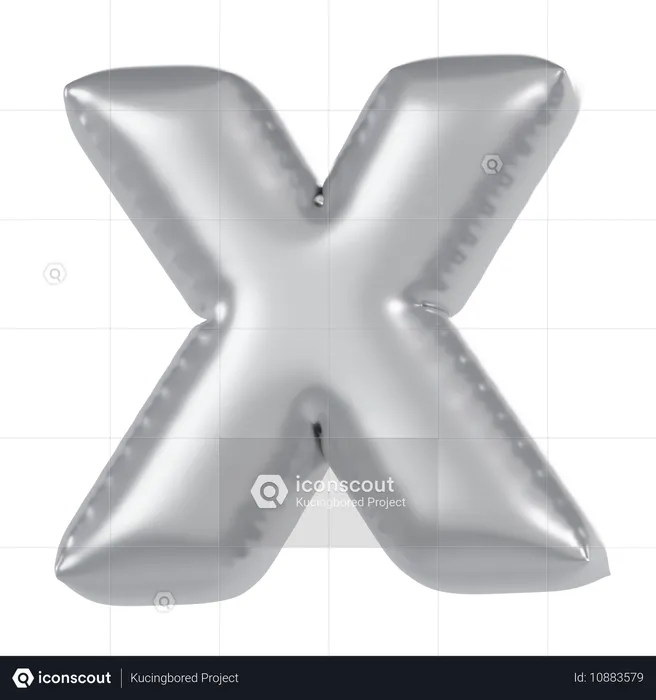 Alphabet-X-Ballon  3D Icon