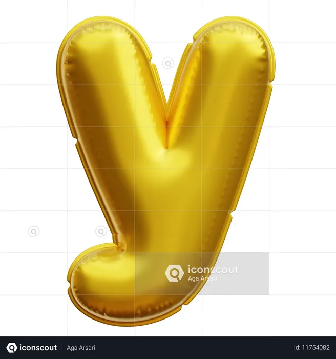 Alphabet Y  3D Icon