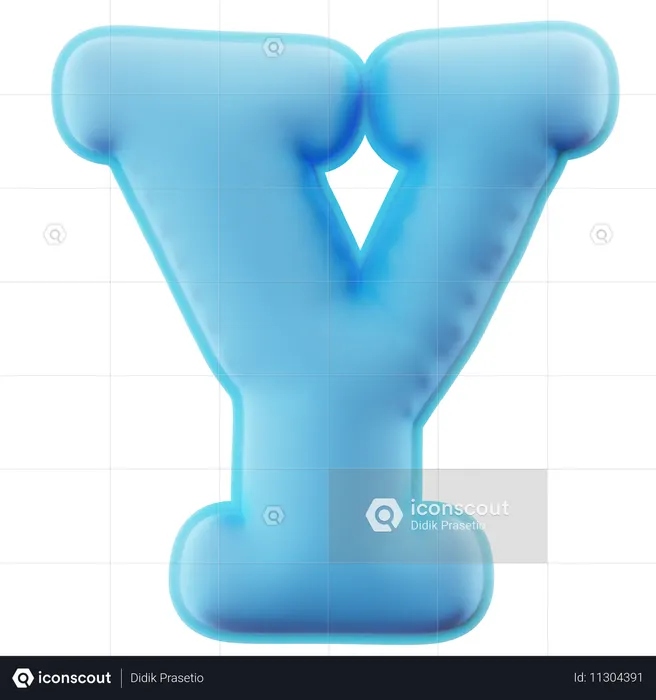 Alphabet Y  3D Icon