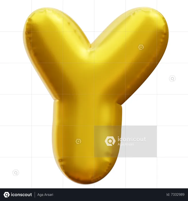 Alphabet Y  3D Icon