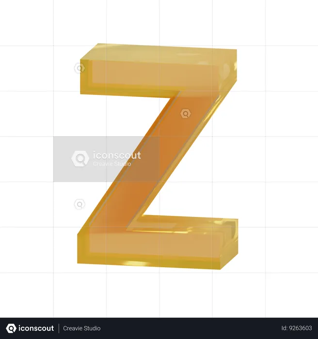 Alphabet z  3D Icon