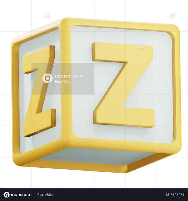 Alphabet Z  3D Icon