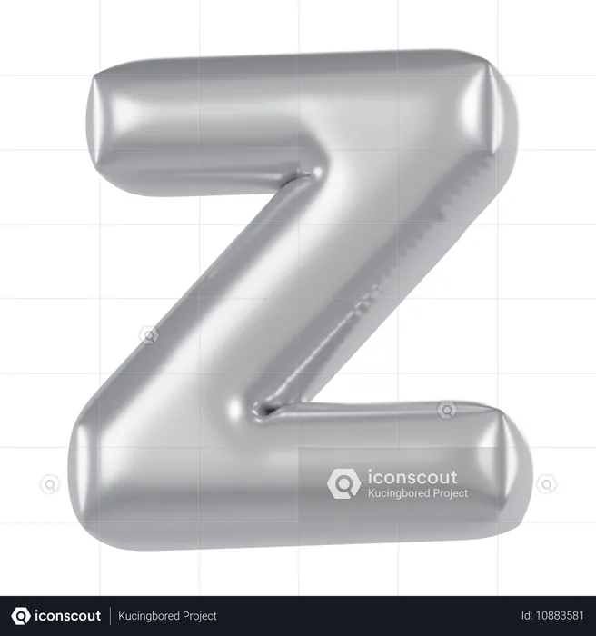 Alphabet-Z-Ballon  3D Icon