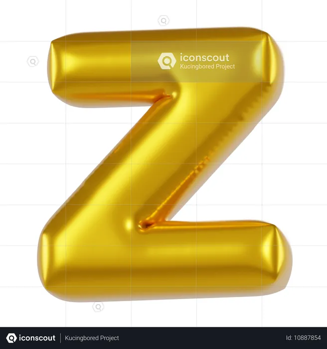 Ballon Alphabet Z  3D Icon