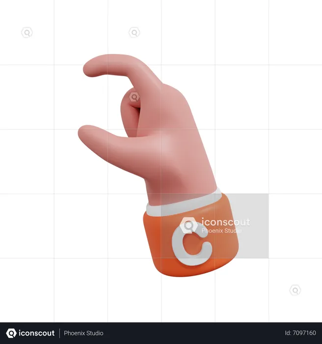 Alphabete Geste c Emoji 3D Icon