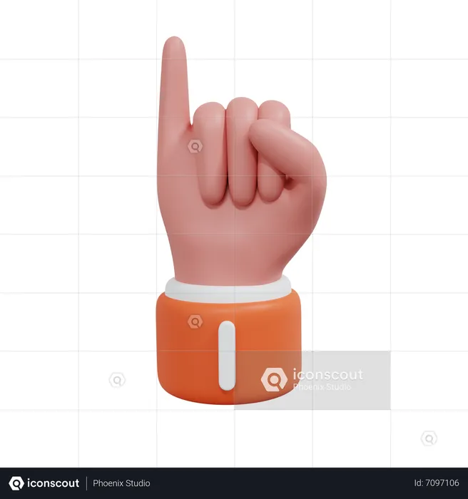 Alphabets Gesture I Emoji 3D Icon