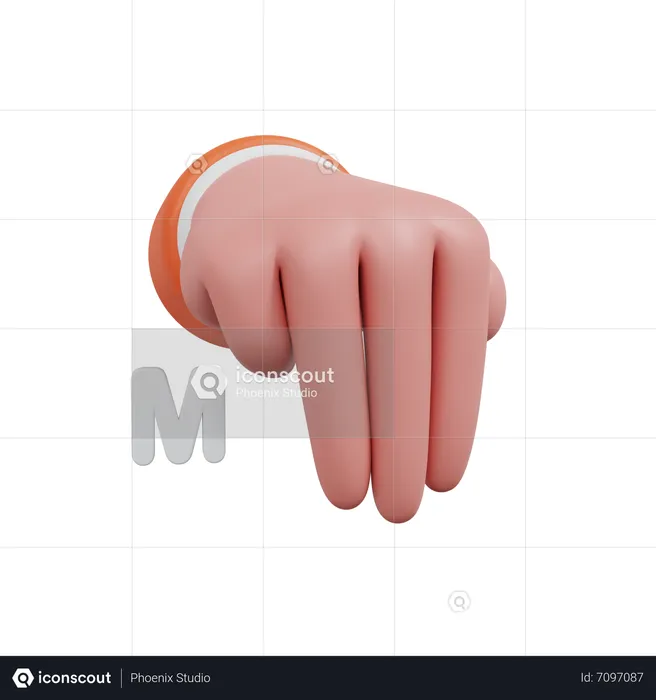 Alphabets Gesture M1 Emoji 3D Icon