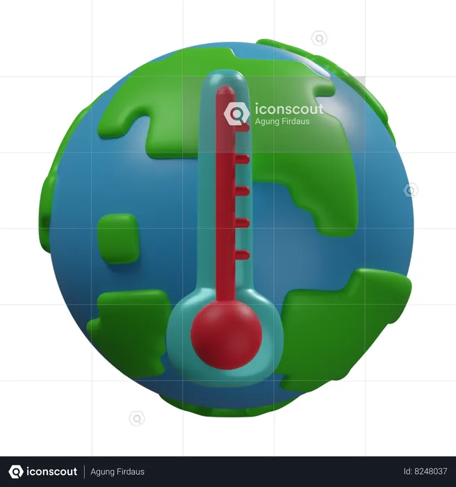 Alta temperatura  3D Icon