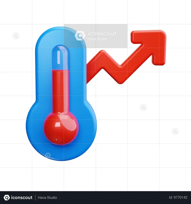 Alta temperatura  3D Icon