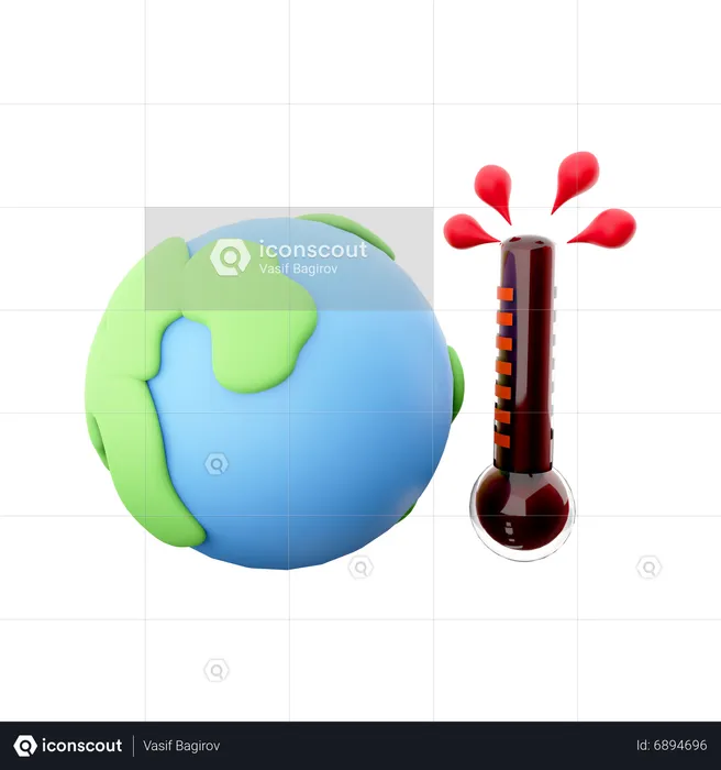 Alta temperatura  3D Icon