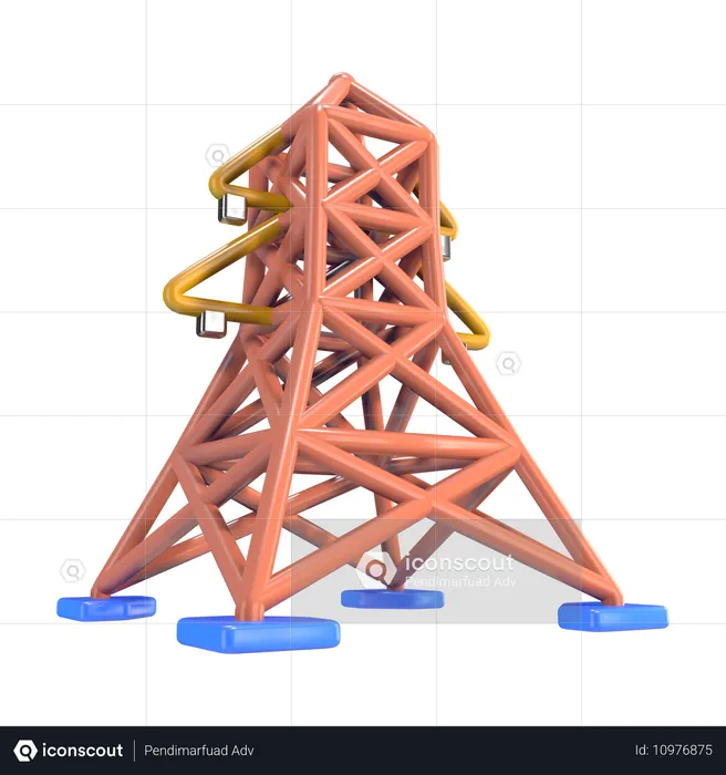 Energia de alta tensão  3D Icon