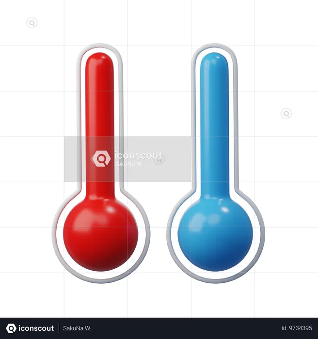 Temperatura alta y baja  3D Icon