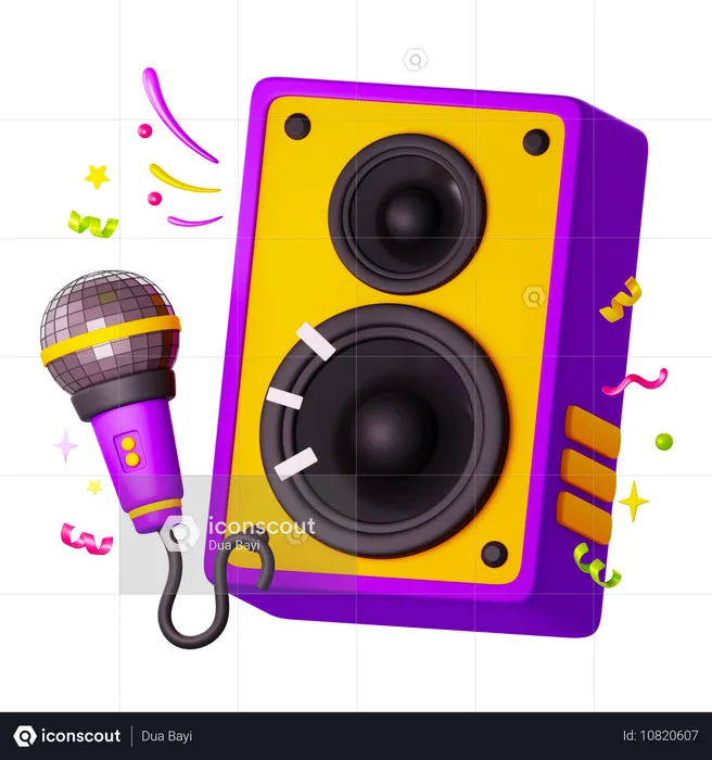 Altavoz y micrófono  3D Icon