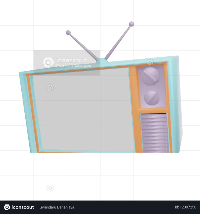 Alter Fernseher  3D Icon