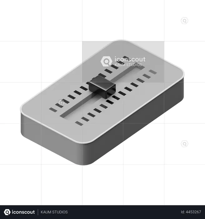 Alternar controle deslizante  3D Illustration