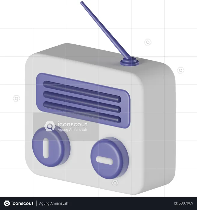 Altes Radio  3D Icon