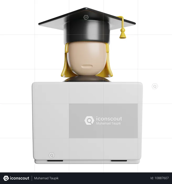 Estudante graduado  3D Icon