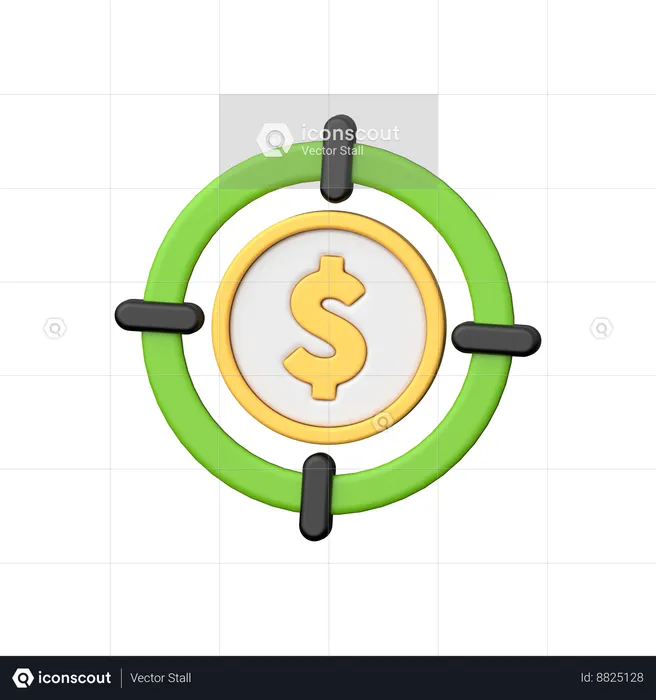 Meta financeira  3D Icon