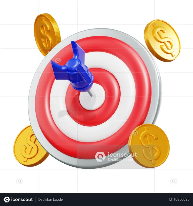 Meta financeira  3D Icon