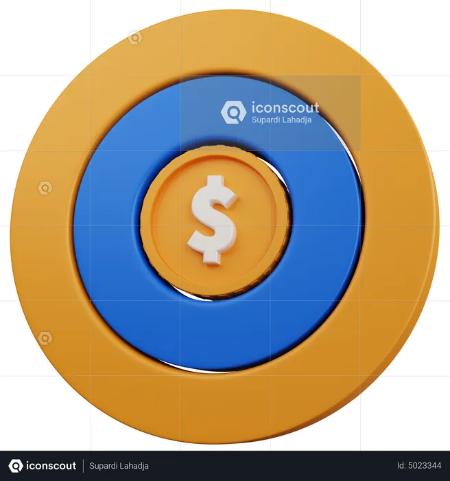 Meta financeira  3D Icon