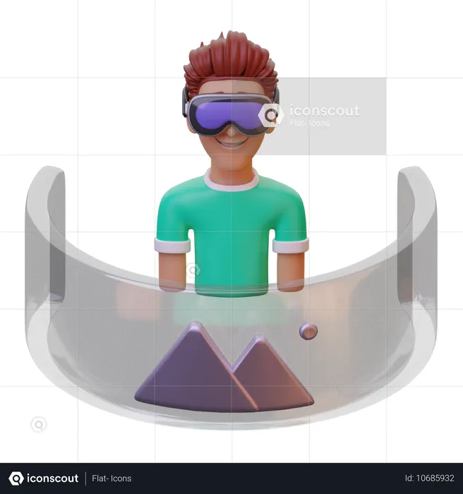 Ambiente virtual  3D Icon