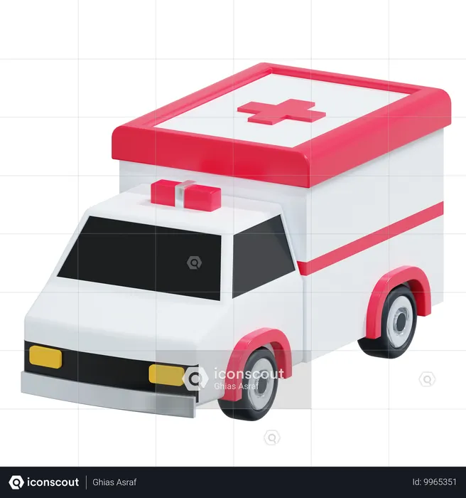 Ambulance  3D Icon