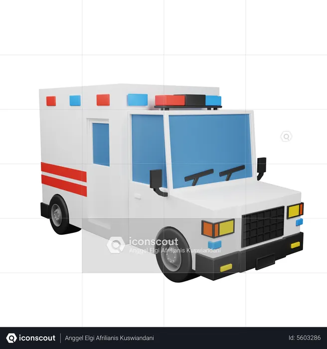 Ambulance  3D Icon