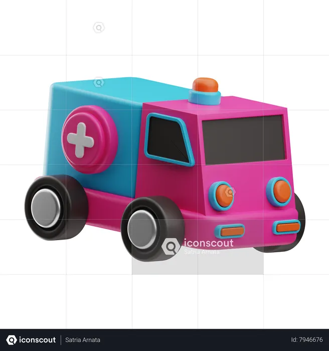 Ambulance  3D Icon